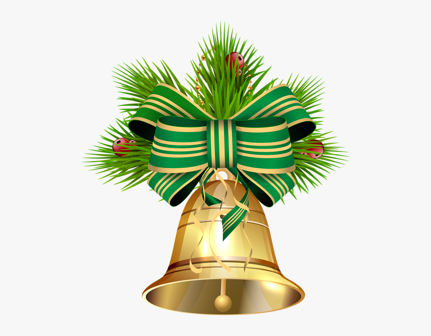 Temple Bells Png - Green Christmas Ribbon Png, Transparent Png, Free Download