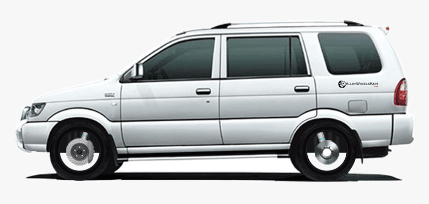 Tavera White Car Freepngpix - Alto 800 Alloy Wheel, Transparent Png, Free Download