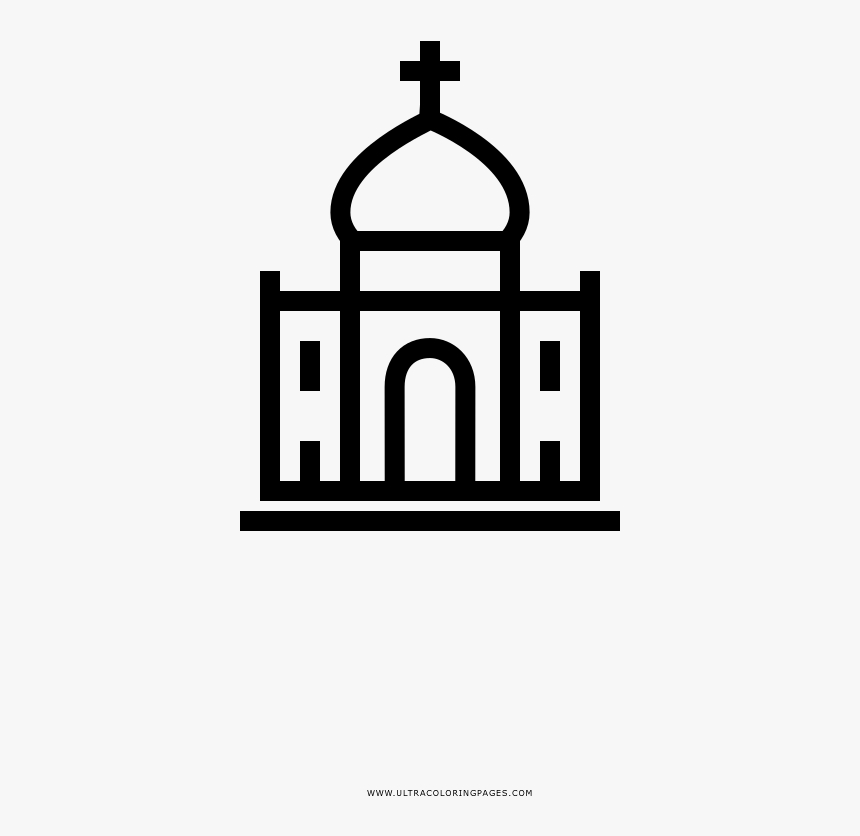 Russian Temple Coloring Page - Mosque, HD Png Download, Free Download