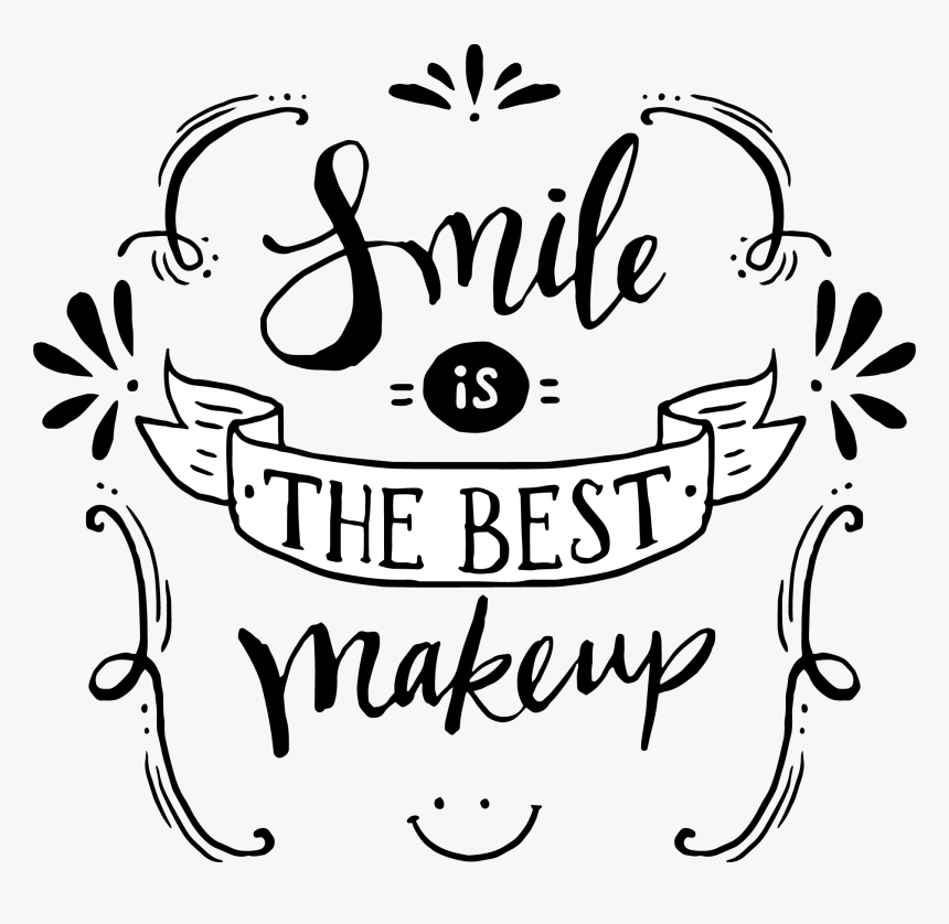 Saraswati Drawing Dasara - Lettering Smile Is The Best Makeup, HD Png Download, Free Download