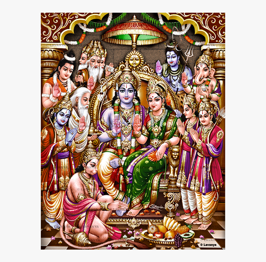 Sri Rama Images Png - Sri Rama Pattabhishekam Photo Hd, Transparent Png, Free Download