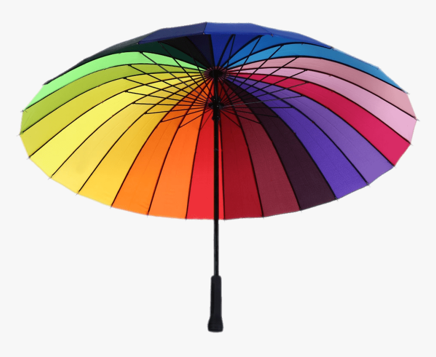 Parasol Rainbow Colours - Umbrella Png Rainbow, Transparent Png, Free Download