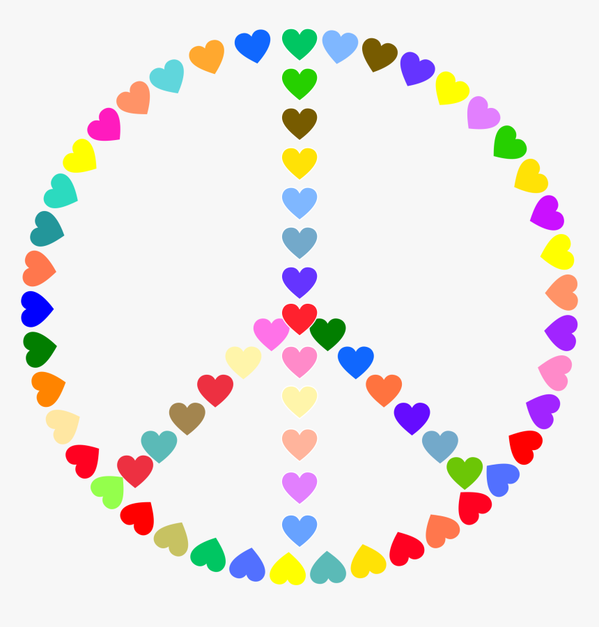 Peace Sign Clipart Peace And Love - Love And Peace Symbols, HD Png Download, Free Download