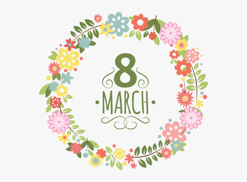 8 March Womens Day Background With Lilac Flowers Vector - Happy Women's Day Charts, HD Png Download, Free Download