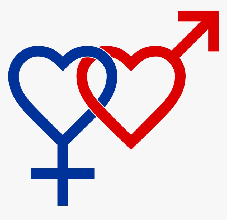 Transparent Blue Hearts Png - Heterosexual Symbol, Png Download, Free Download