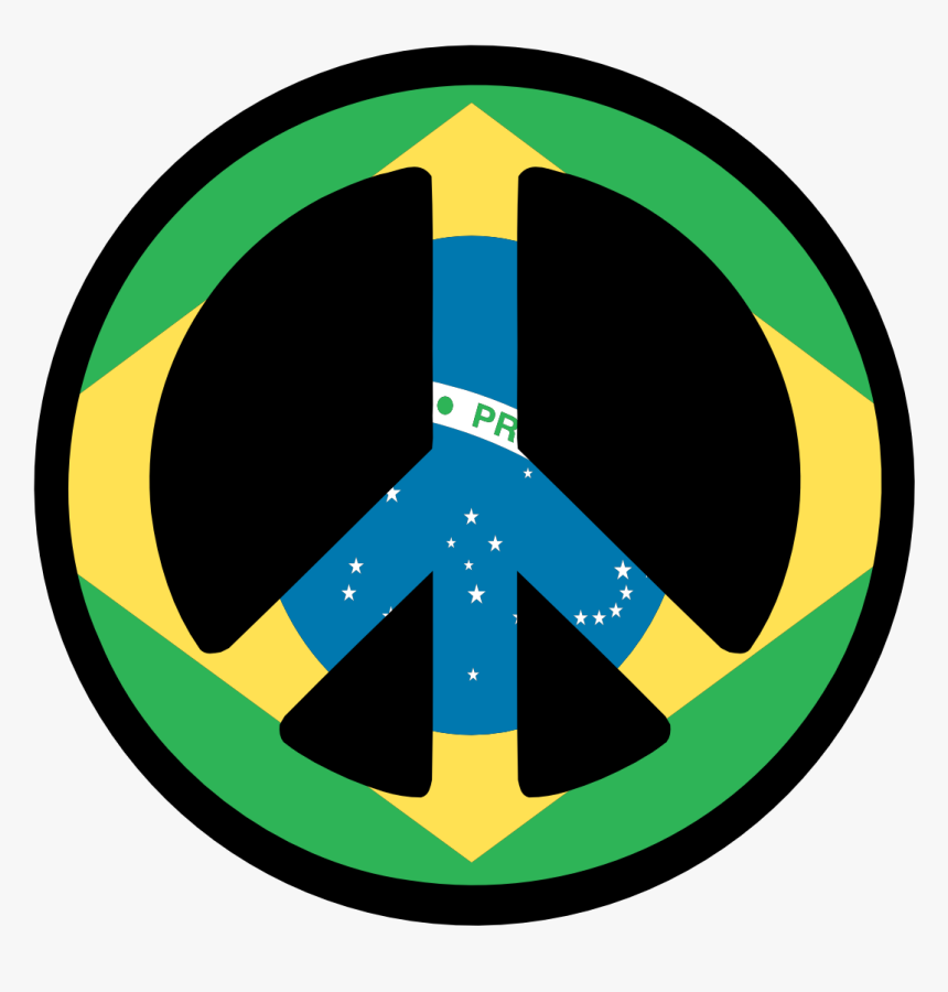 Brasil Flag Peace Symbol Fav Wall Paper Background - Csgo Terrorist Logo Png, Transparent Png, Free Download