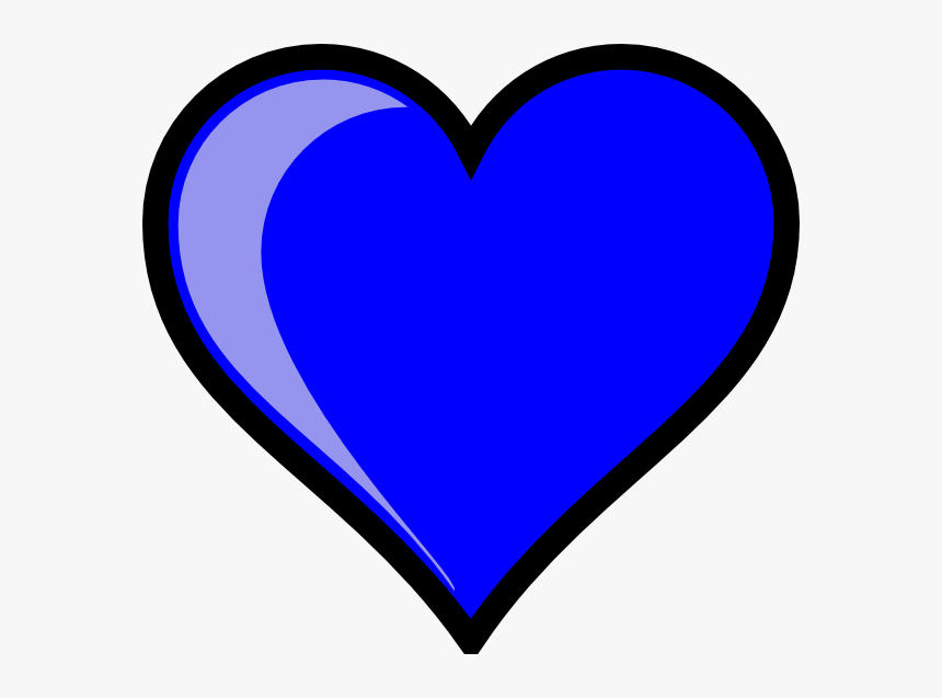 Blue Heart Svg Clip Arts - Blue Heart Clipart, HD Png Download, Free Download