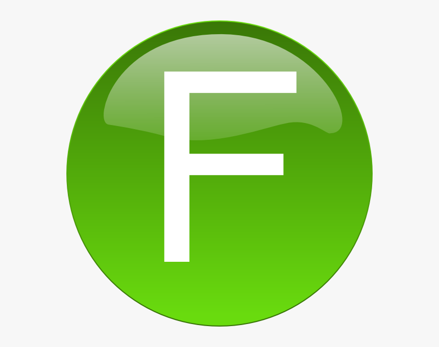 Green F Svg Clip Arts - Letter F In Green Circle, HD Png Download, Free Download