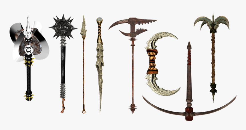 Weapons, Fantasy, Spear, Knife, Dagger, Pick, Mace - Armas De Fantasia, HD Png Download, Free Download