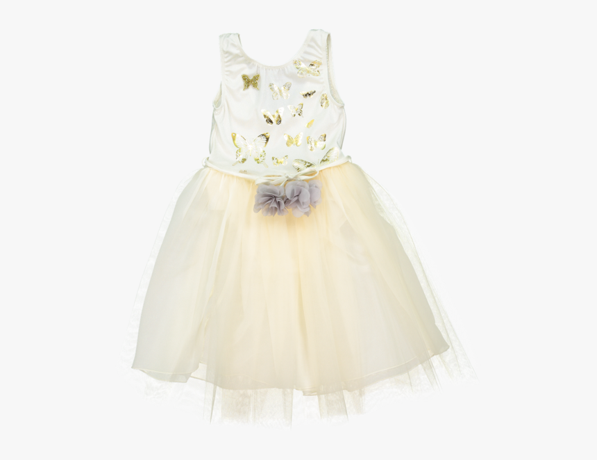 Papillons Dress In Ivory/gold - Cocktail Dress, HD Png Download, Free Download