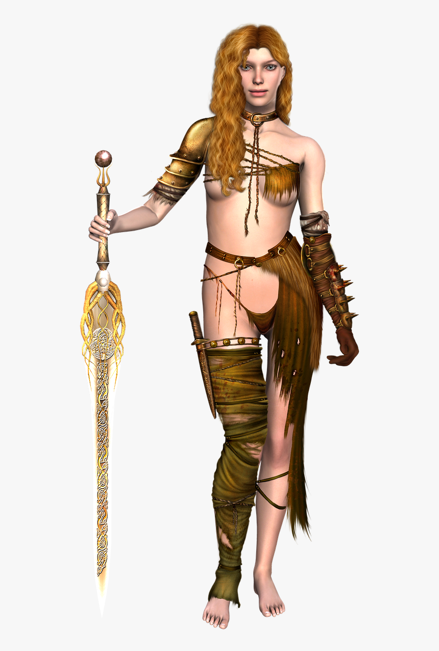 Female Viking Warrior Cartoon, HD Png Download, Free Download
