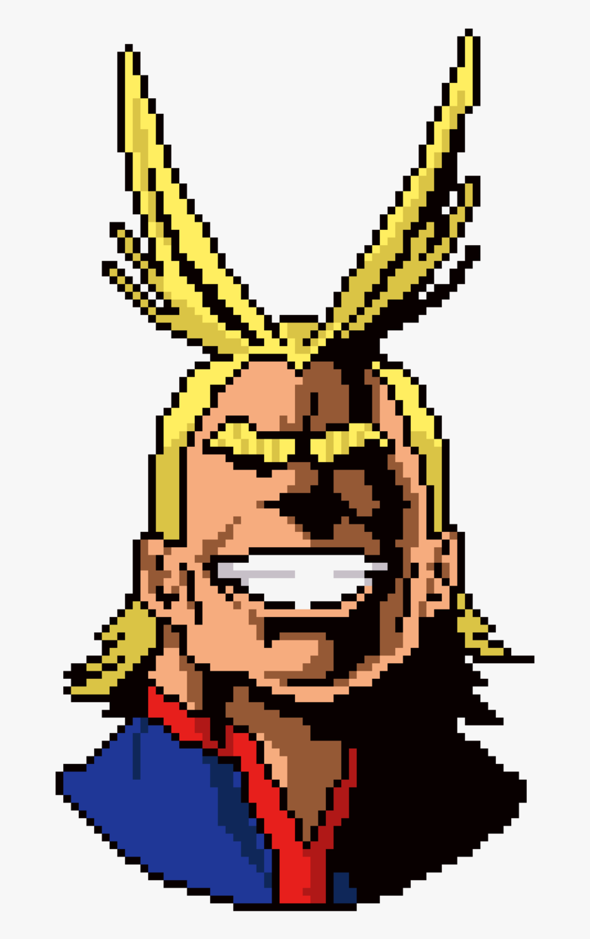 All Might Deserves A Spot In The Glory - My Hero Academia Minecraft Pixel Art, HD Png Download, Free Download