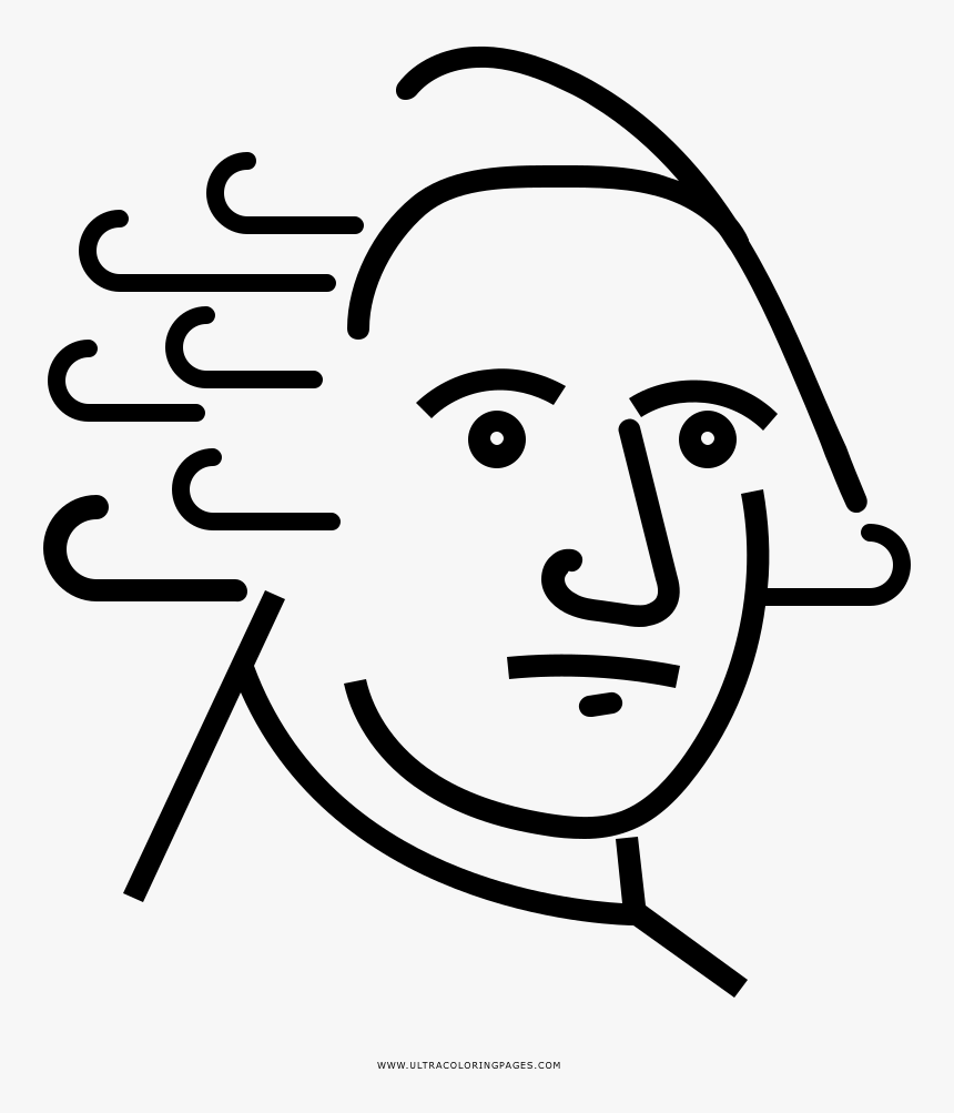 George Washington Coloring Page - George Washington Line Art, HD Png Download, Free Download