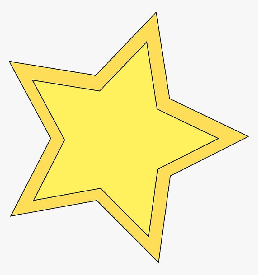 Yellow Star With Black Background , Png Download - Yellow Star On Black Background, Transparent Png, Free Download