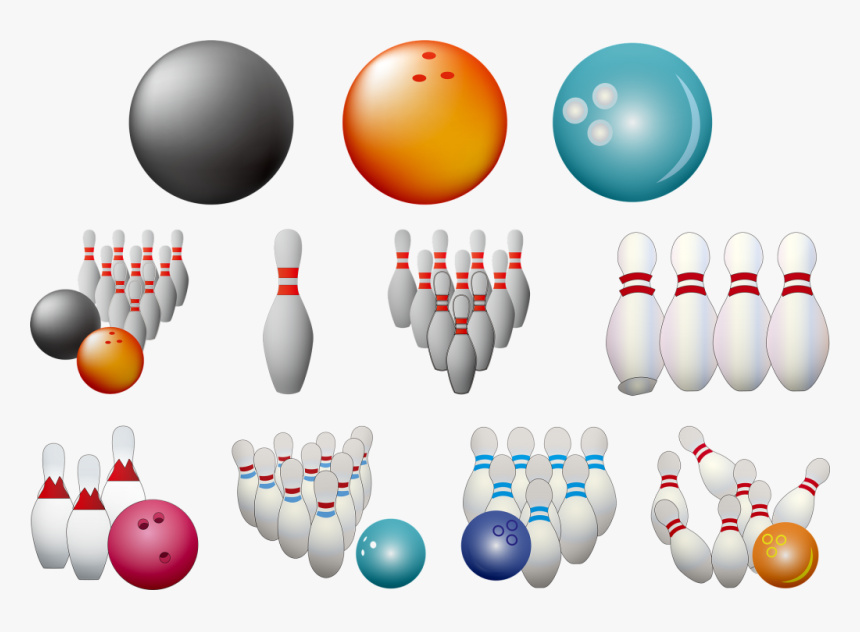 Bowling Pins, Bowling Ball, Bowling, Sport, Pins - Ten-pin Bowling, HD Png Download, Free Download