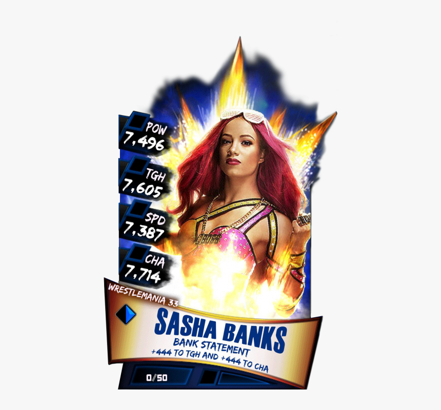 Wwe Supercard Wrestlemania 33 Sasha Banks, HD Png Download, Free Download