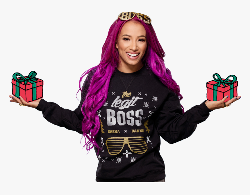 Wwe Sasha Banks Lineart - Sasha Banks Christmas Sweater, HD Png Download, Free Download