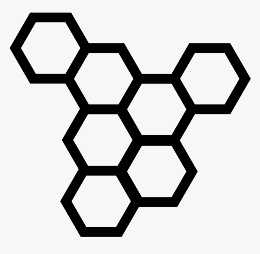 Transparent Bee Clipart Black And White - Honeycomb Icon, HD Png Download, Free Download