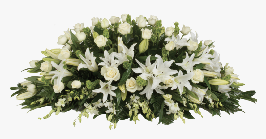 Serenity Double Ended Medium Size White Roses And Lilies - Bouquet, HD Png Download, Free Download