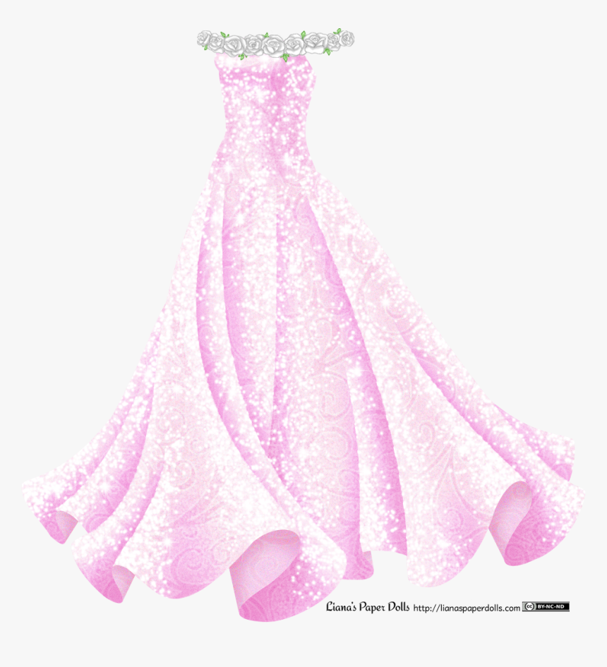 A Sleeveless Pink Gown With A Fitted Bodice And A Full - Pink Sparkly Dress Transparent, HD Png Download, Free Download