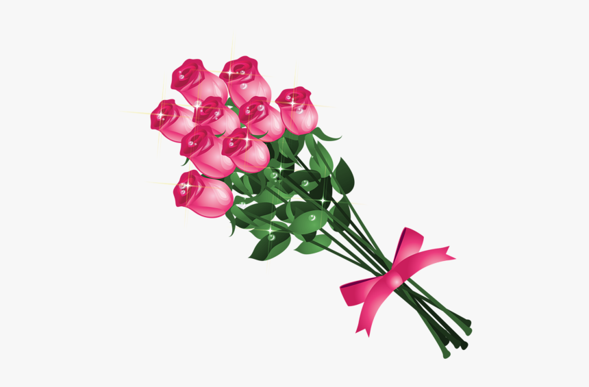 Transparent Pink Roses Bouquet Png Clipart Picture - Rose Flower Bokeh Png, Png Download, Free Download