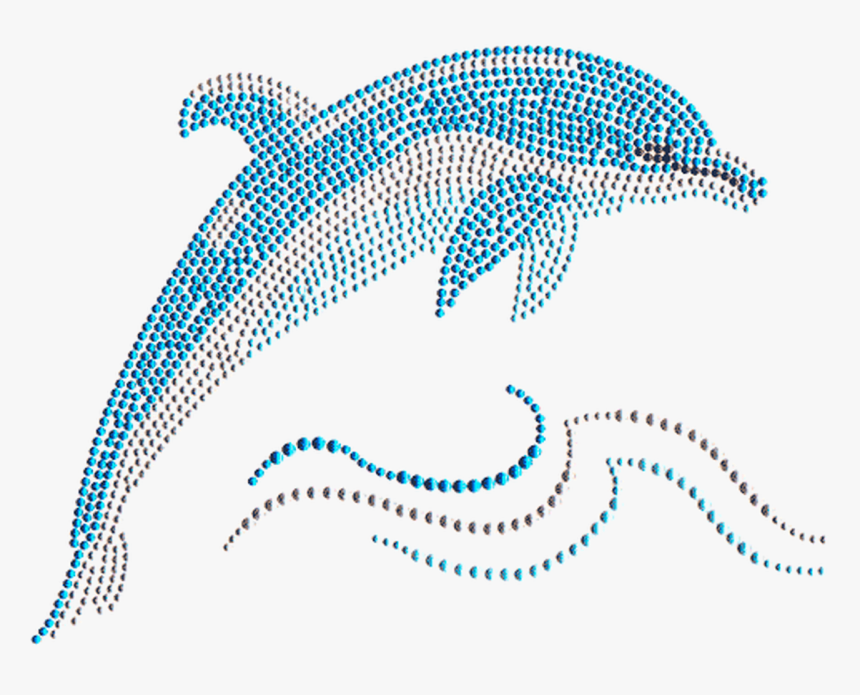 Single Dolphin Jumping Over Ocean Waves Iron On Design - Whale, HD Png Download, Free Download