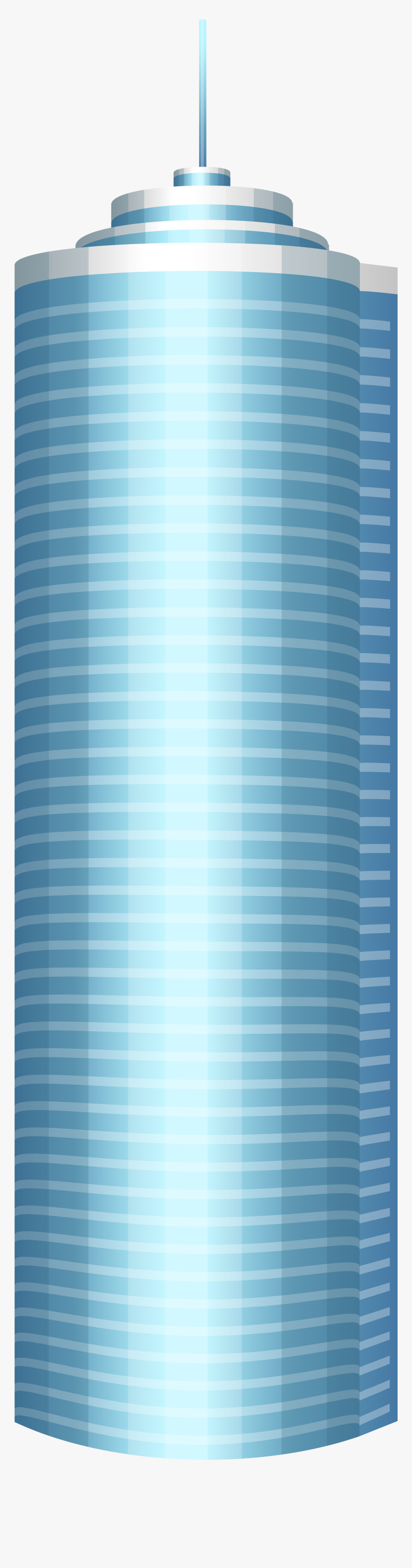 Blue Round Skyscraper Png Clipart - Blue Clipart Skyscraper, Transparent Png, Free Download