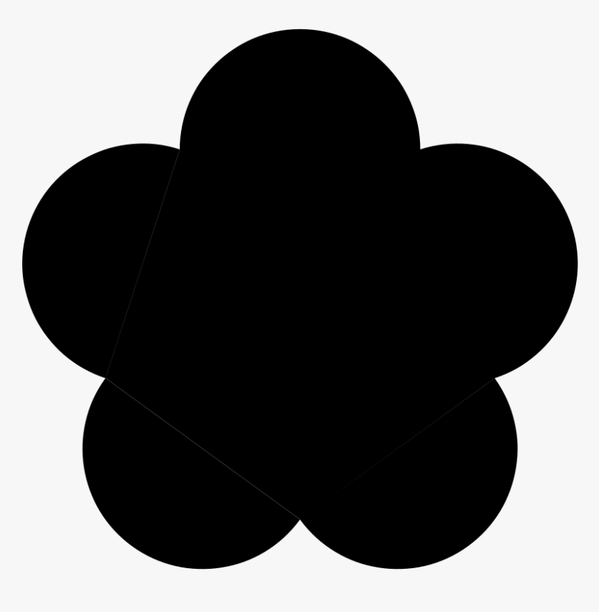 5 Petal Flower Png - 5 Petal Flower Silhouette, Transparent Png, Free Download