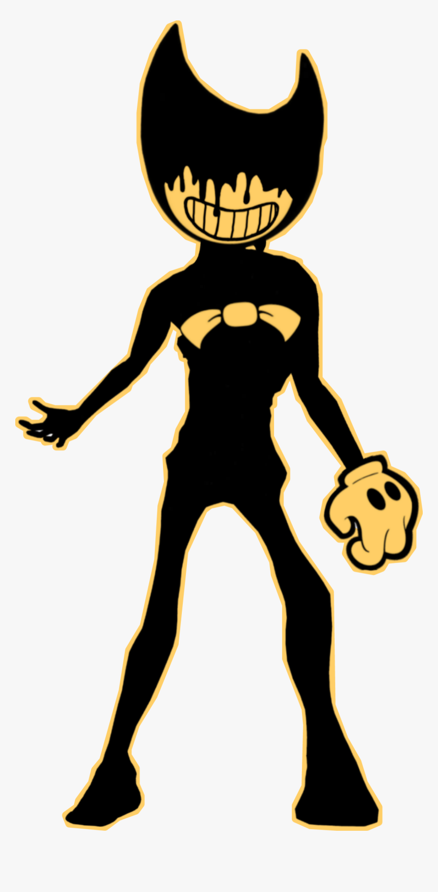 Ink Bendy Cutout V - Bendy And The Ink Machine Evil Bendy, HD Png Download, Free Download