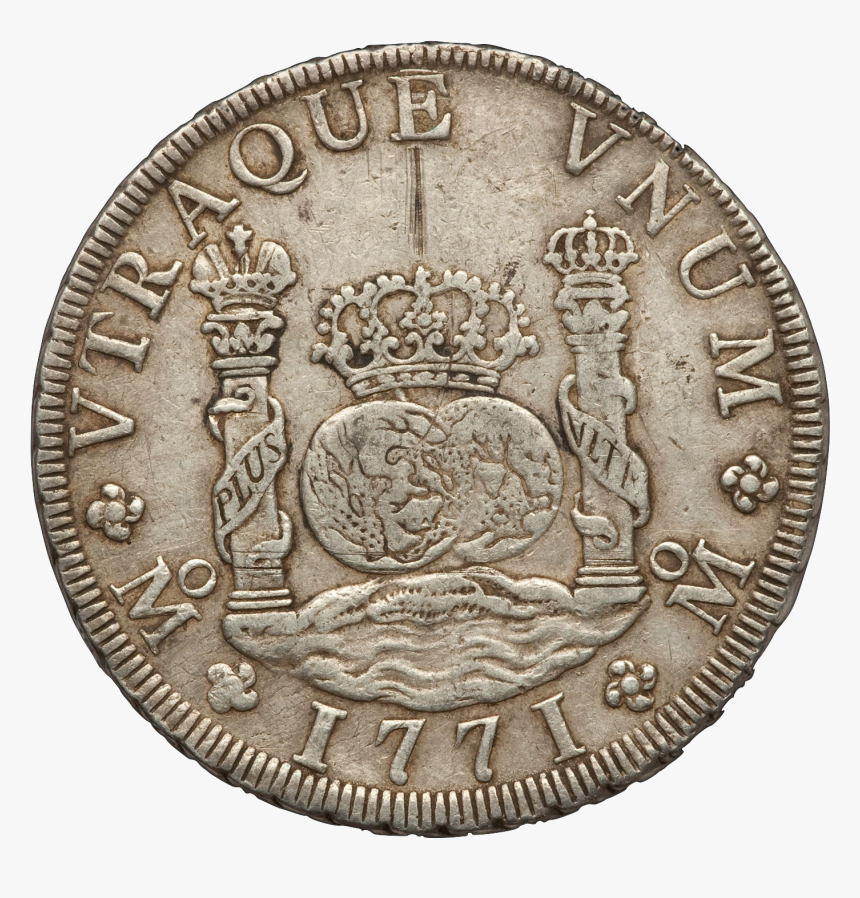 Mexico Carlos Iii Pillar Dollar Of 8 Reales 1771 Transparent - 8 Reales 1771 Mexico, HD Png Download, Free Download