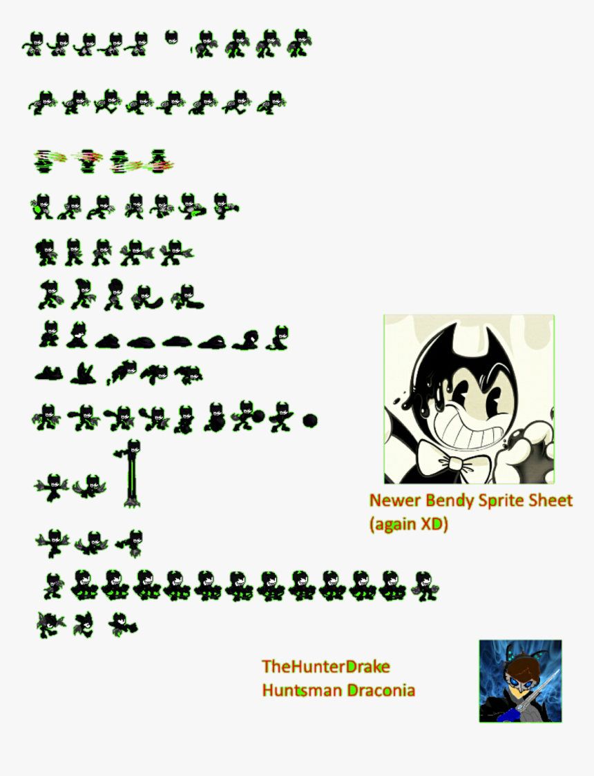 Sonic Sprite Sheet Bendy , Png Download - Bendy Sprite Sheet Transparent, Png Download, Free Download