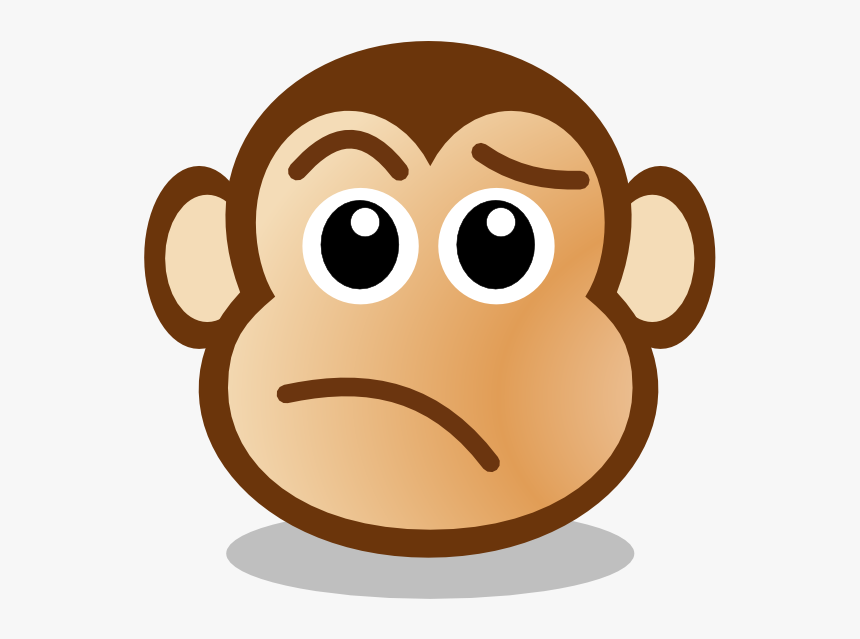 Sad Monkey Face Clipart, HD Png Download, Free Download