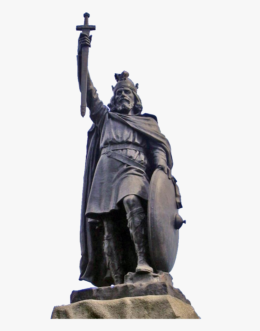 Statue D"alfred Le Grand À Winchester Cropped - King Alfred Statue, HD Png Download, Free Download