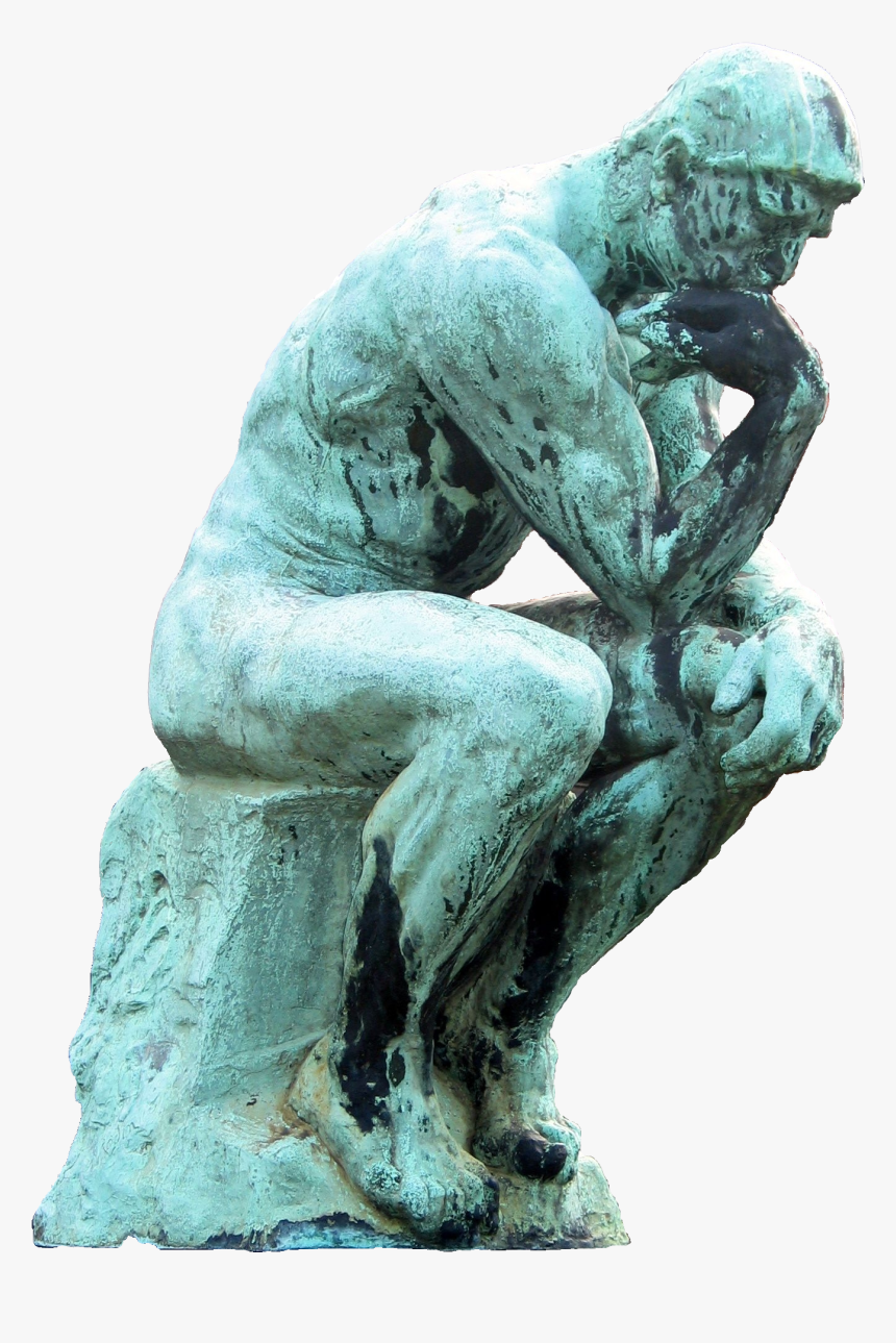 File - Auguste Rodin - Penseur - Transparent Thinking Man Statue, HD Png Download, Free Download