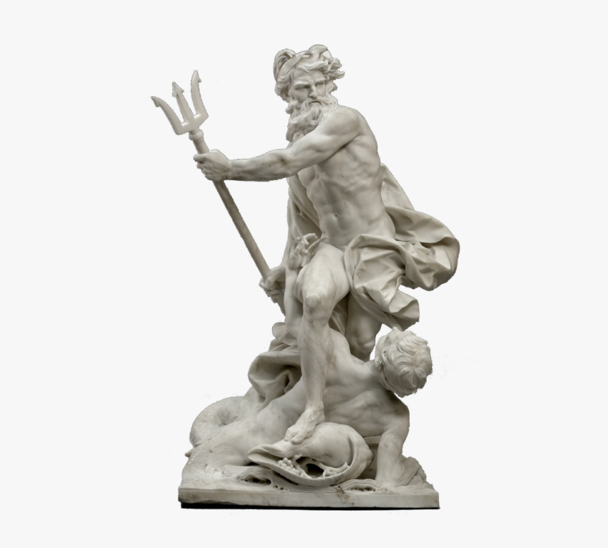 Statue Neptune Calming The Waves Classical Sculpture - Famous Greek Statues, HD Png Download, Free Download