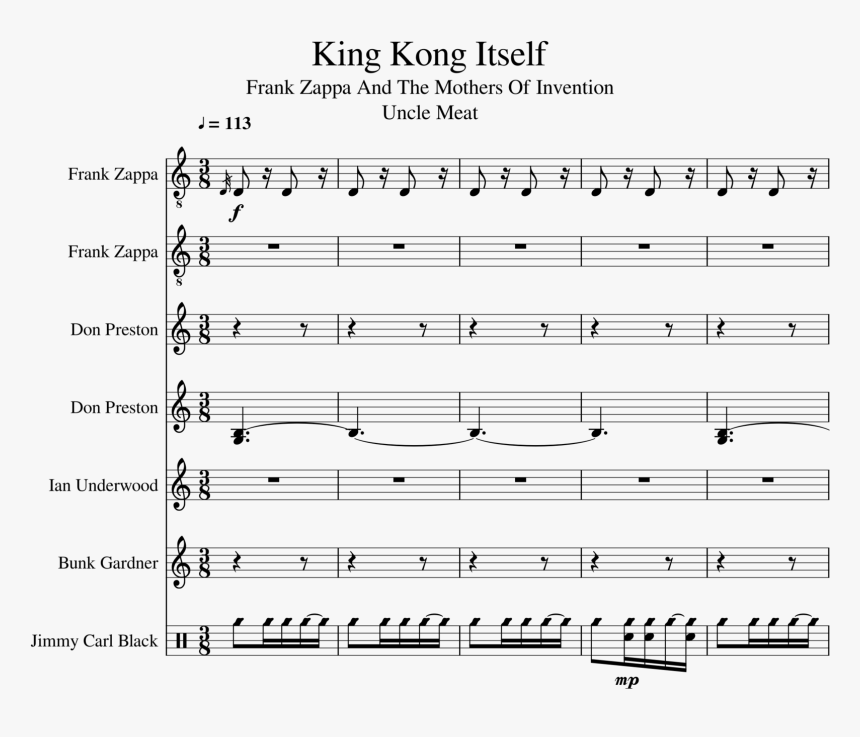King Kong Itself Slide, Image - Spiral Mountain Trumpet Sheet Music, HD Png Download, Free Download