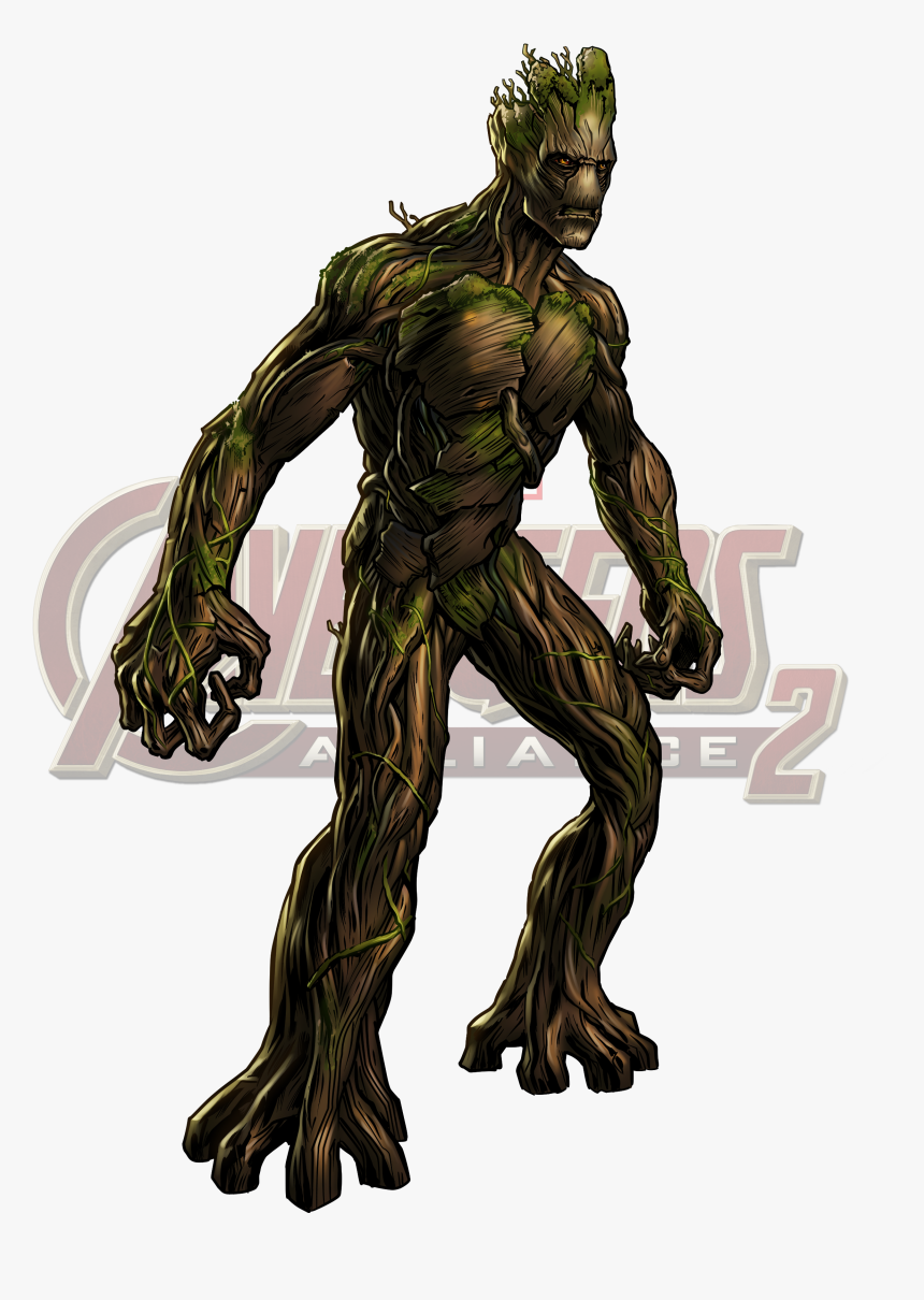 Baby Groot Rocket Raccoon Marvel - Marvel Avengers Alliance 2 Personajes, HD Png Download, Free Download