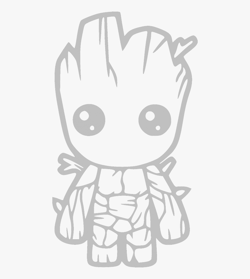 Collection Of Free Groot Drawing Baby Groot Drawing Easy Hd Png Download Kindpng