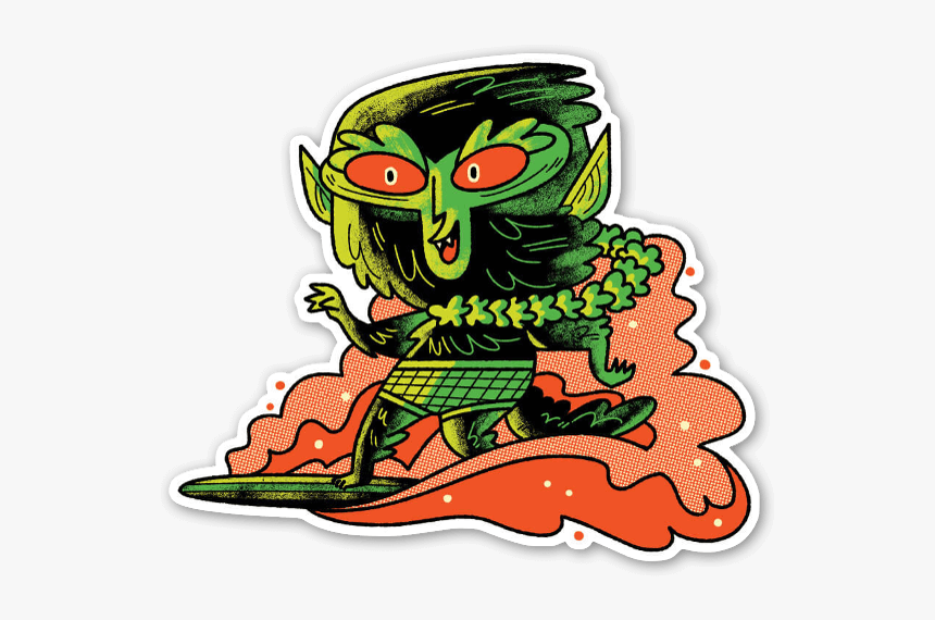 Surfing Werewolf Sticker, HD Png Download, Free Download