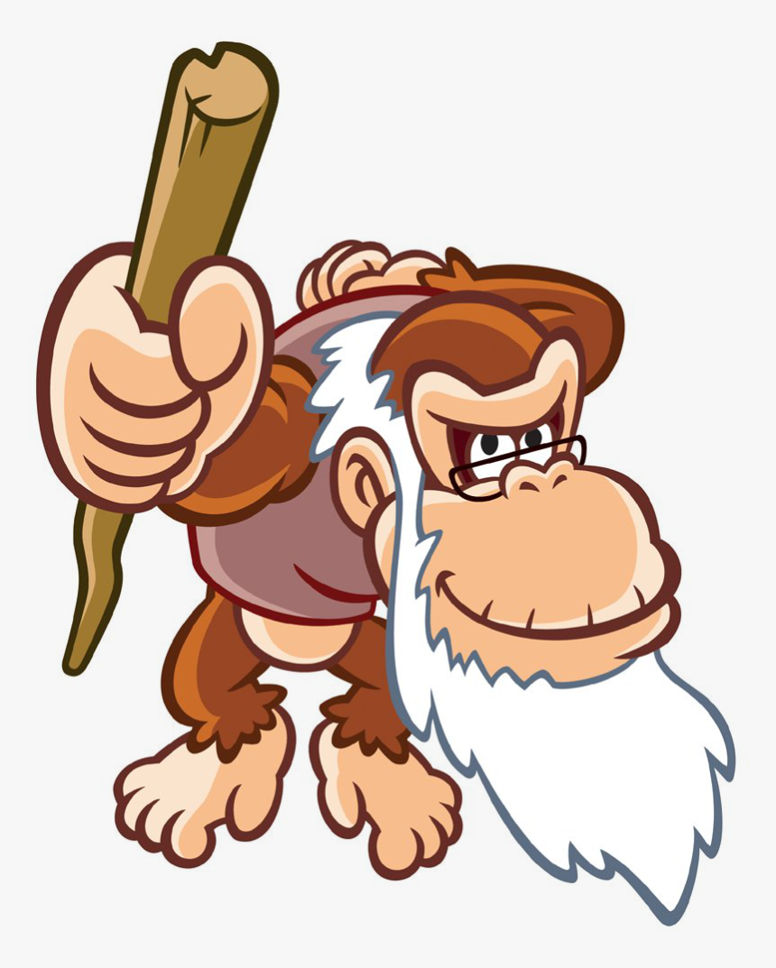 Cartoon King Png - Dk King Of Swing Cranky Kong, Transparent Png, Free Download