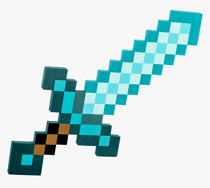 Transparent Minecraft Diamond Sword Png - Iron Sword Minecraft, Png Download, Free Download