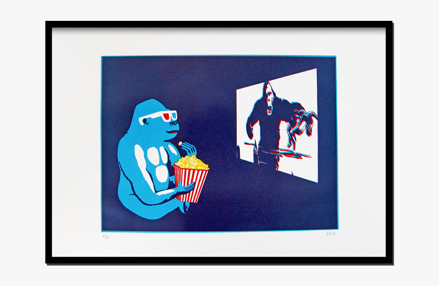 Gorilla Watching King Kong - Illustration, HD Png Download, Free Download