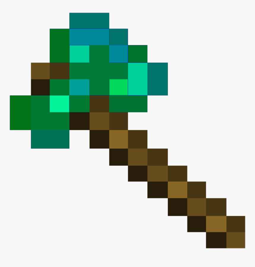 Leafaxe - Minecraft Diamond Pickaxe Png, Transparent Png, Free Download