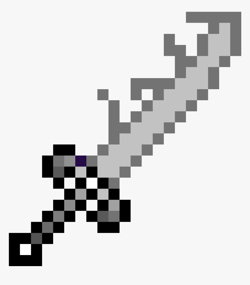 Silver Sword Png - Fire Sword Pixel Art, Transparent Png, Free Download