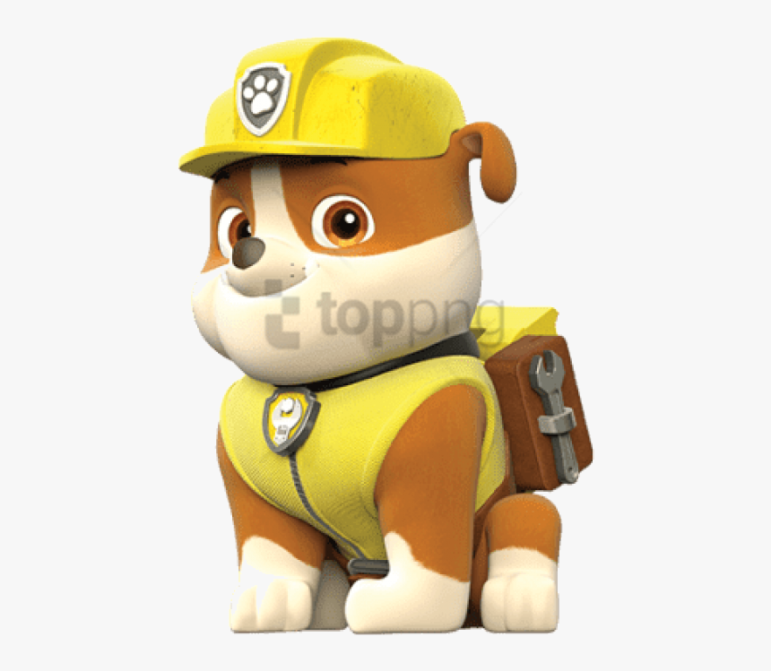 Paw Patrol Clipart Rubble Photo Top Transparent Background - Rubble De Paw Patrol, HD Png Download, Free Download