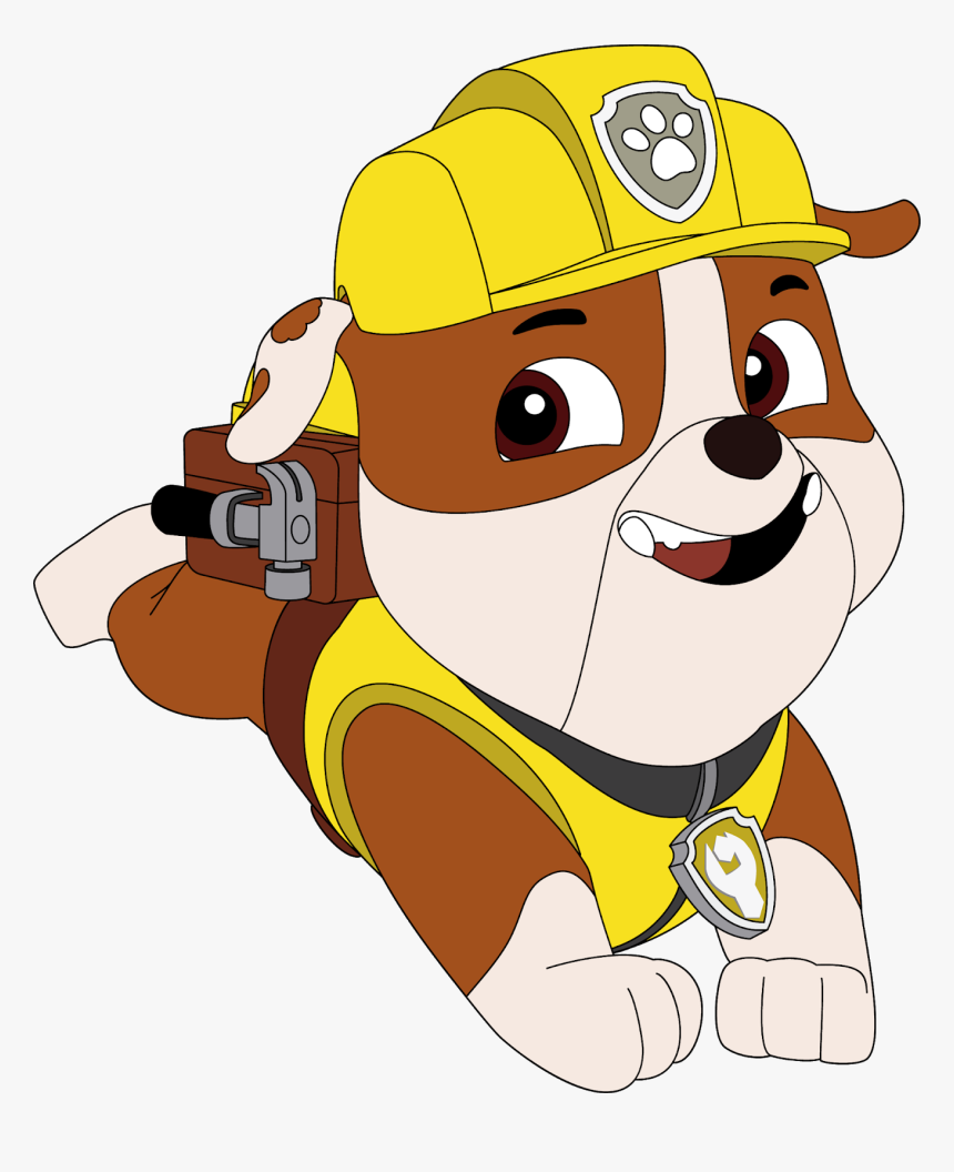 Rubble 2 Patrulha Canina Vetor Grátis Paw Patrol Free - Patrulha Canina Rubble Vector, HD Png Download, Free Download