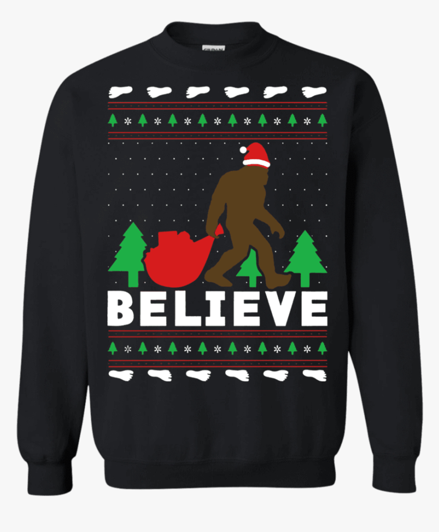 Sasquatch Bigfoot Ugly Christmas Sweater - Ugly Christmas Sweater Sasquatch, HD Png Download, Free Download