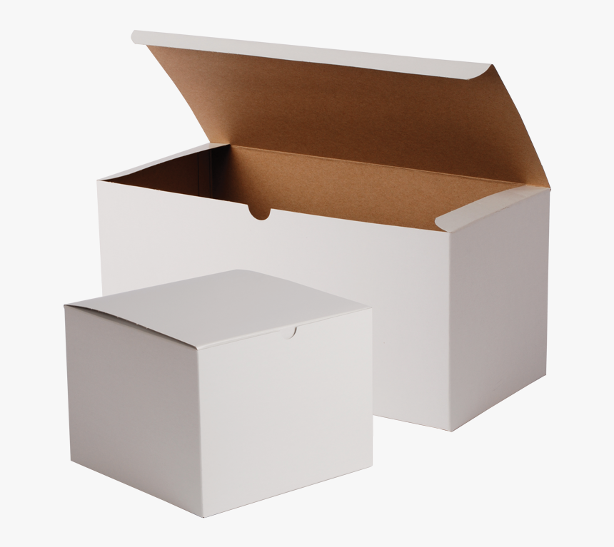 White Kraft One Piece Gift Boxes - 10 X 5 X 4 White Gloss Gift Box, HD Png Download, Free Download