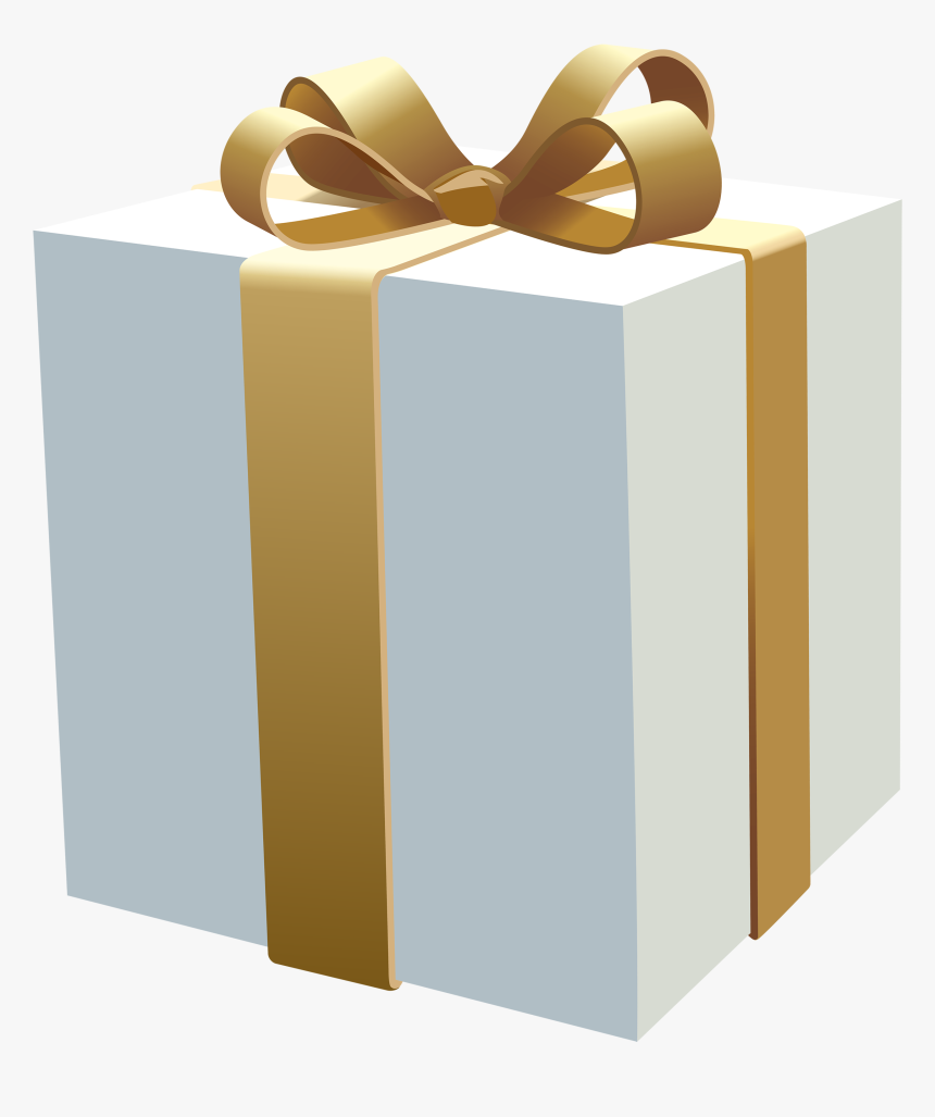 White Gift Box Png Clipart - White Gift Box Clipart, Transparent Png, Free Download