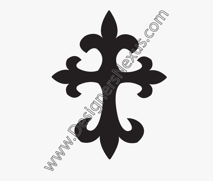 Picture Library Download Ankh Drawing Rose Tattoo - Flur De Lis Black, HD Png Download, Free Download
